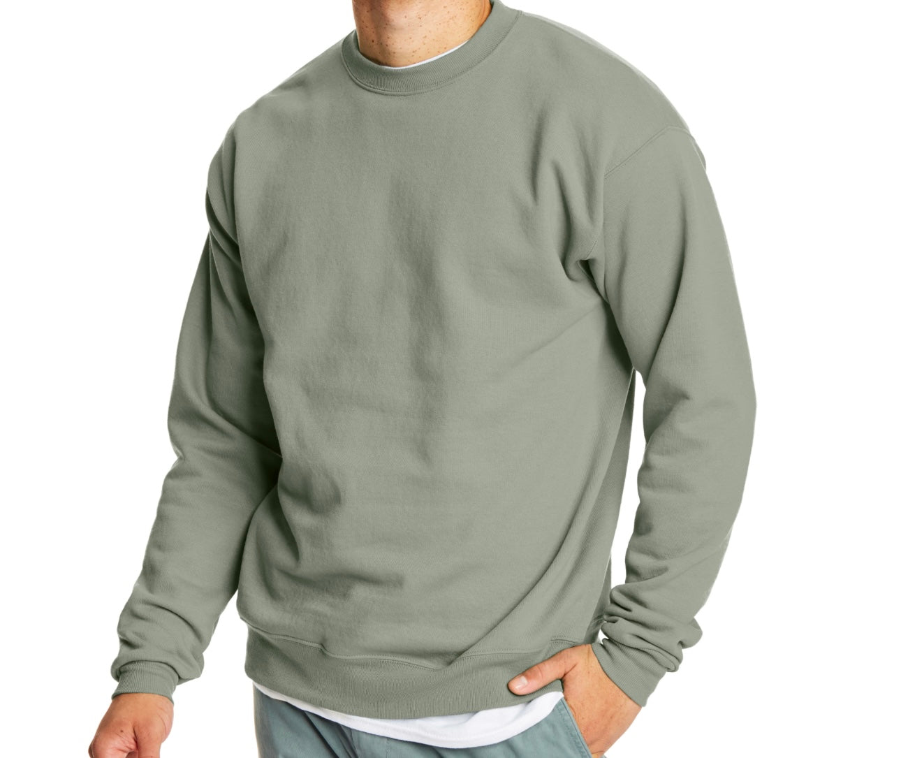 Hanes Adult Crewneck - Stonewashed Green