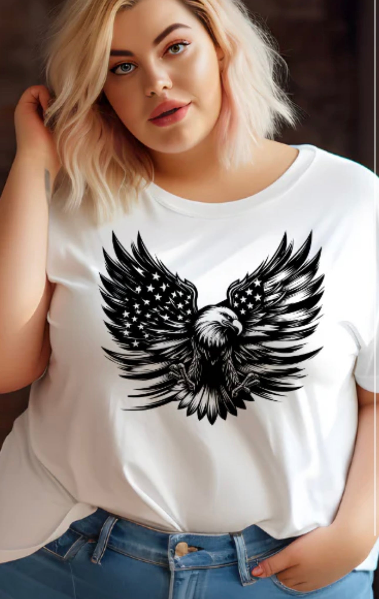 Adult - Screen Print - American Eagle