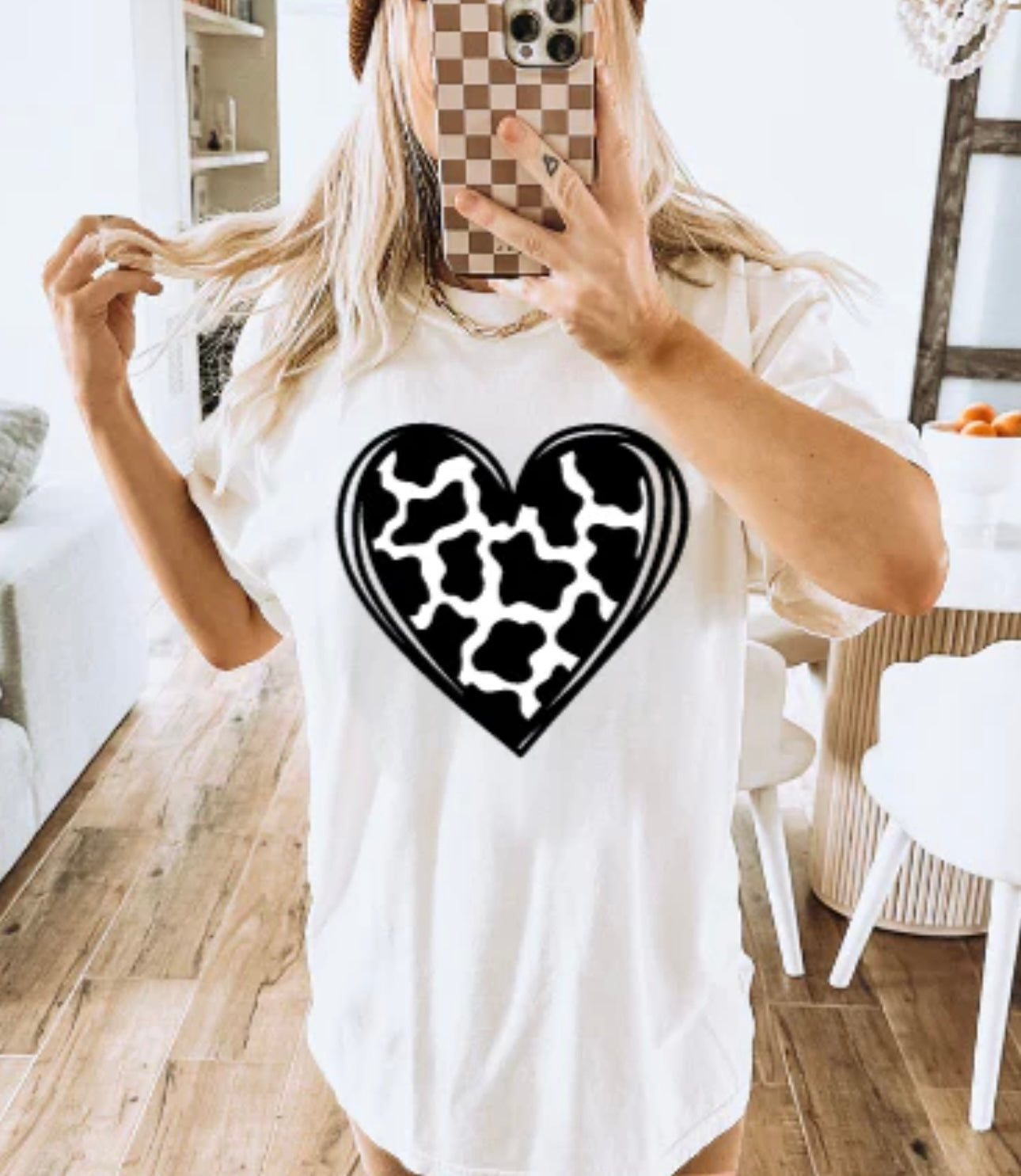 Adult - Screen Print - Cow Heart