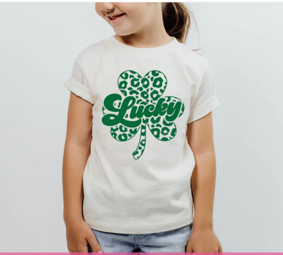 Kid - SCREEN PRINT - LUCKY CHEETAH CLOVER