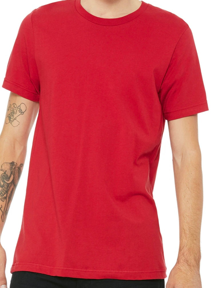 B+C Adult Unisex Jersey Short Sleeve Shirt - Red