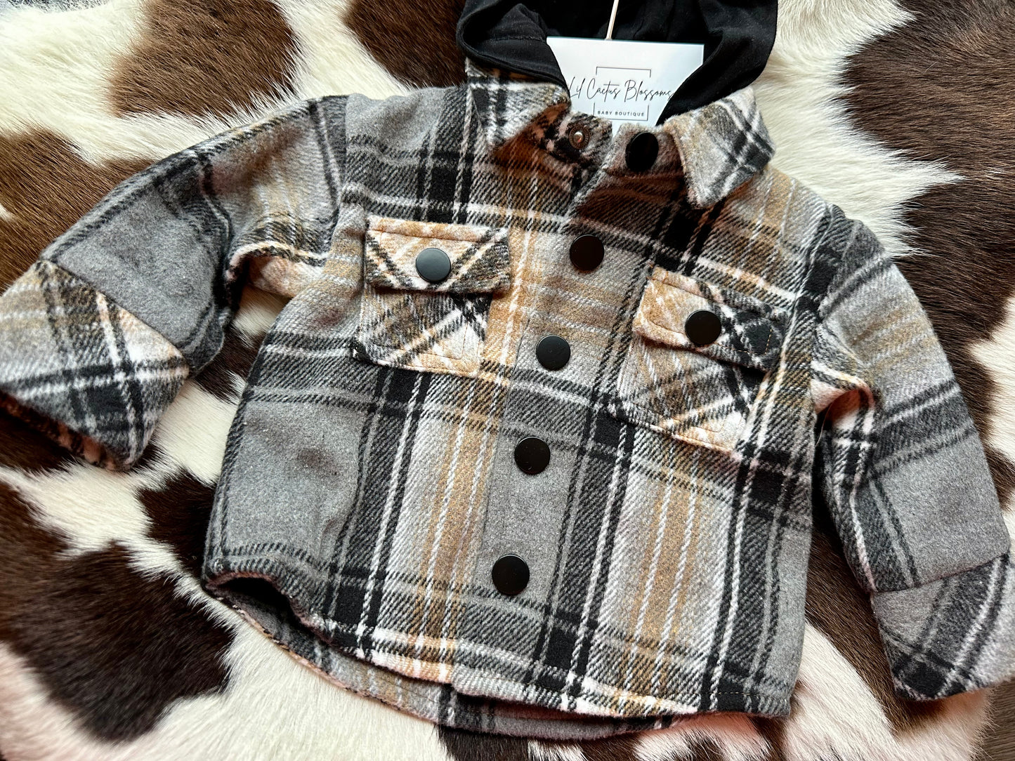 Hooded Shacket - Black