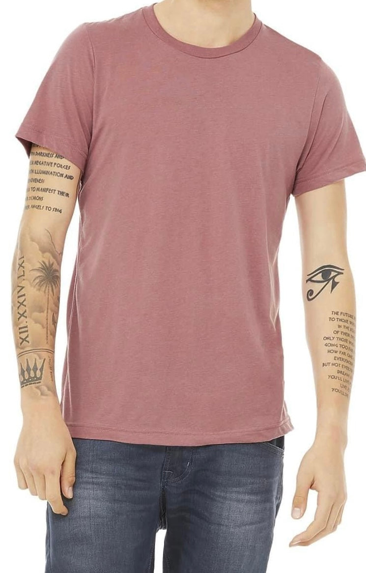 B+C Adult Unisex Triblend Short Sleeve Shirt - Mauve