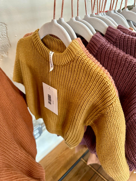 Chunky Knit Sweater - Mustard
