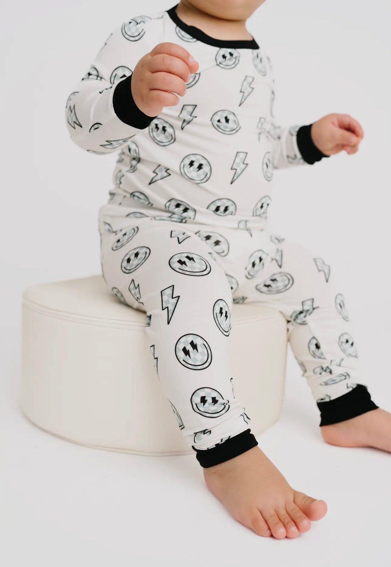 Smiley Lightning Bolt Bamboo Set