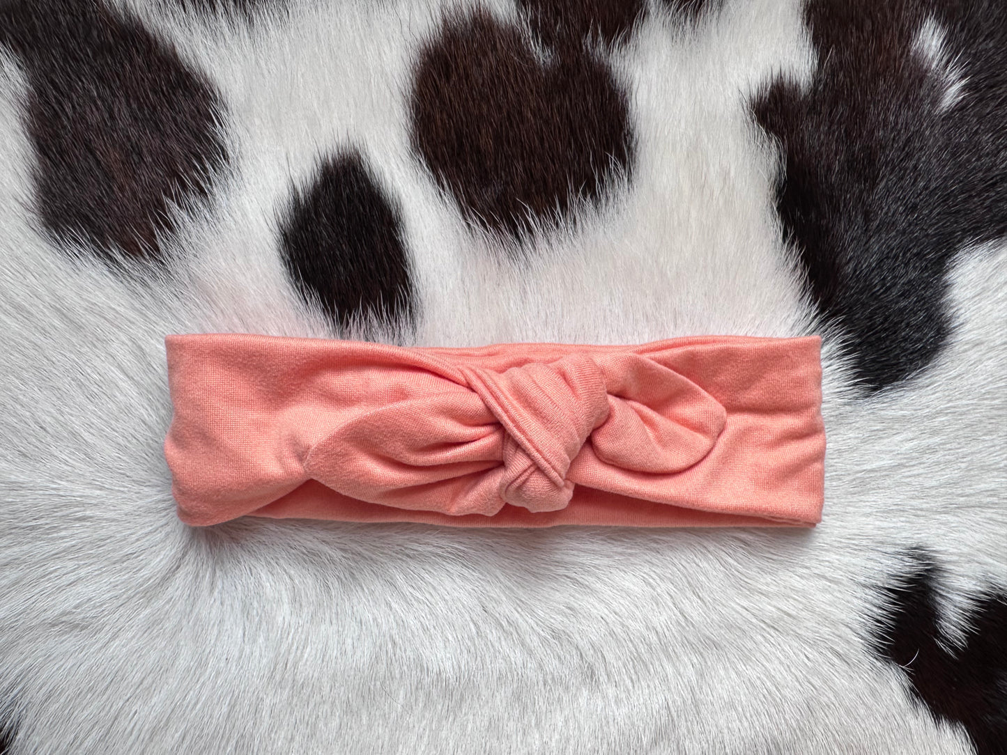 Knot Bow Headband - Dark Peach