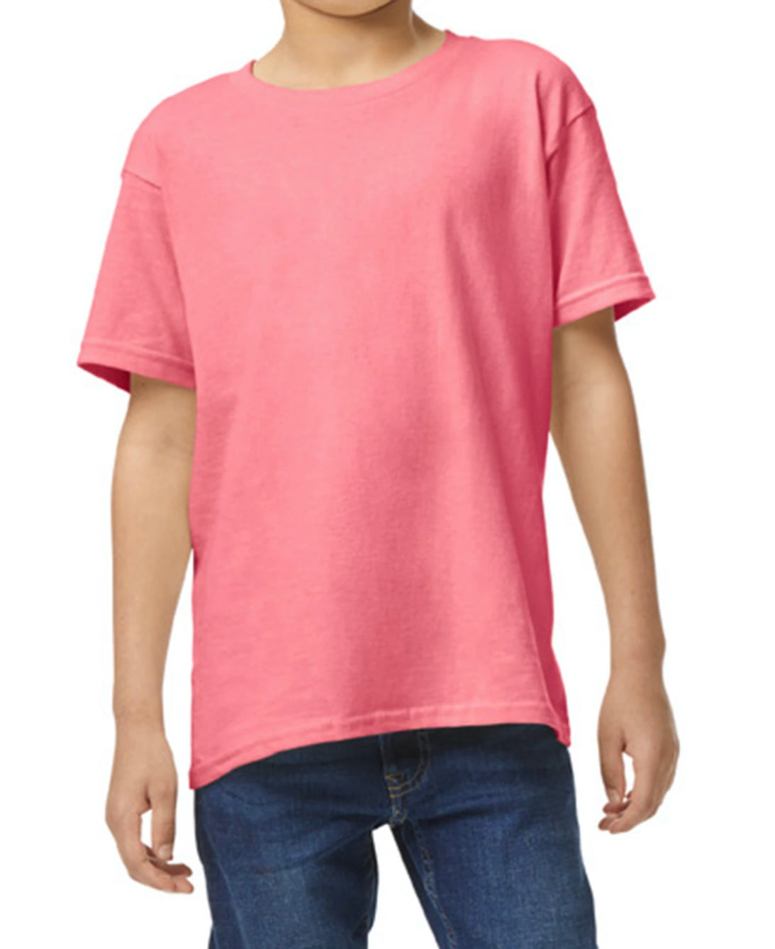 Youth Unisex Heavy Cotton Short Sleeve Shirt - Coral Silk
