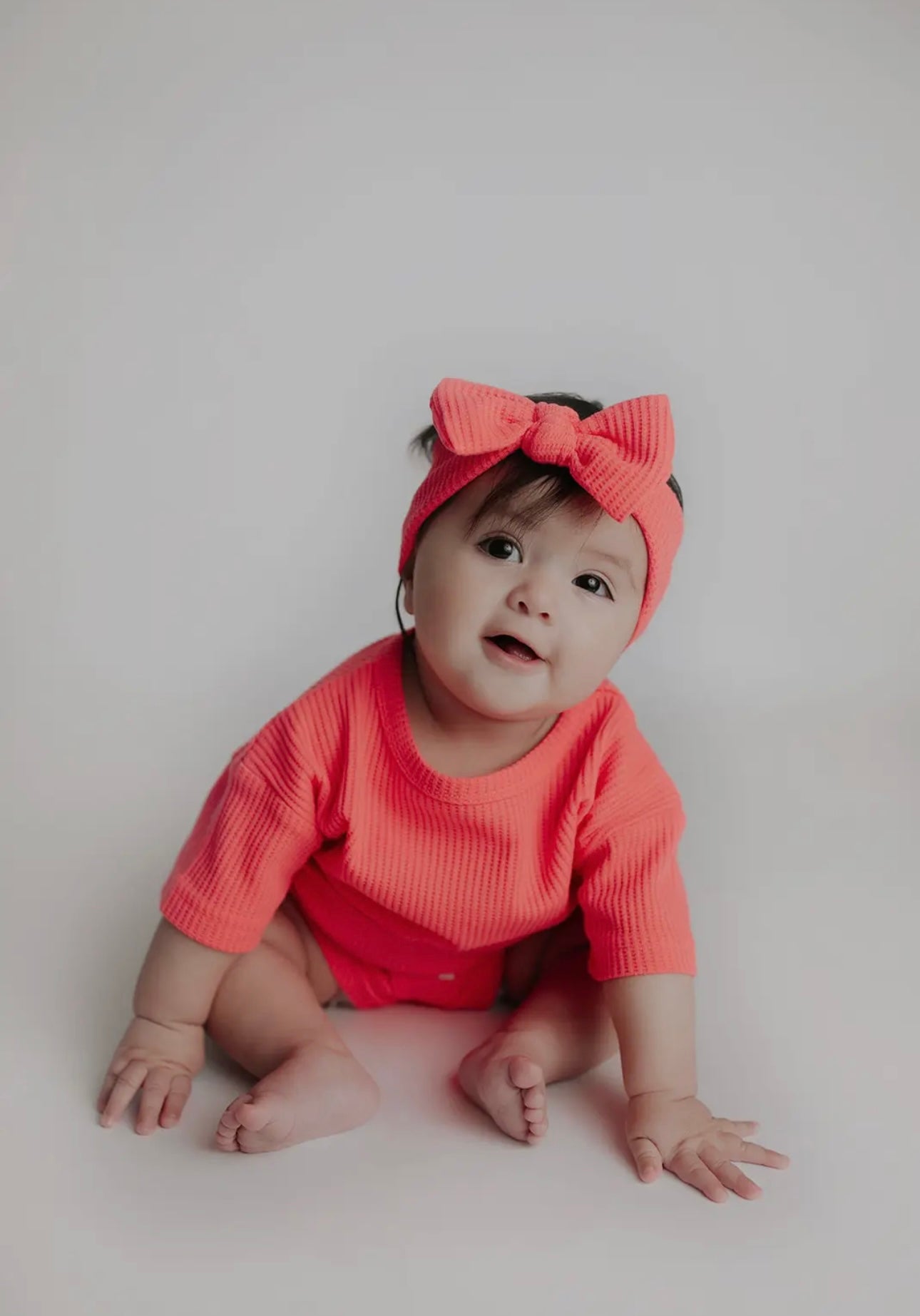 Waffle Top & Bottom - Hot Neon Pink