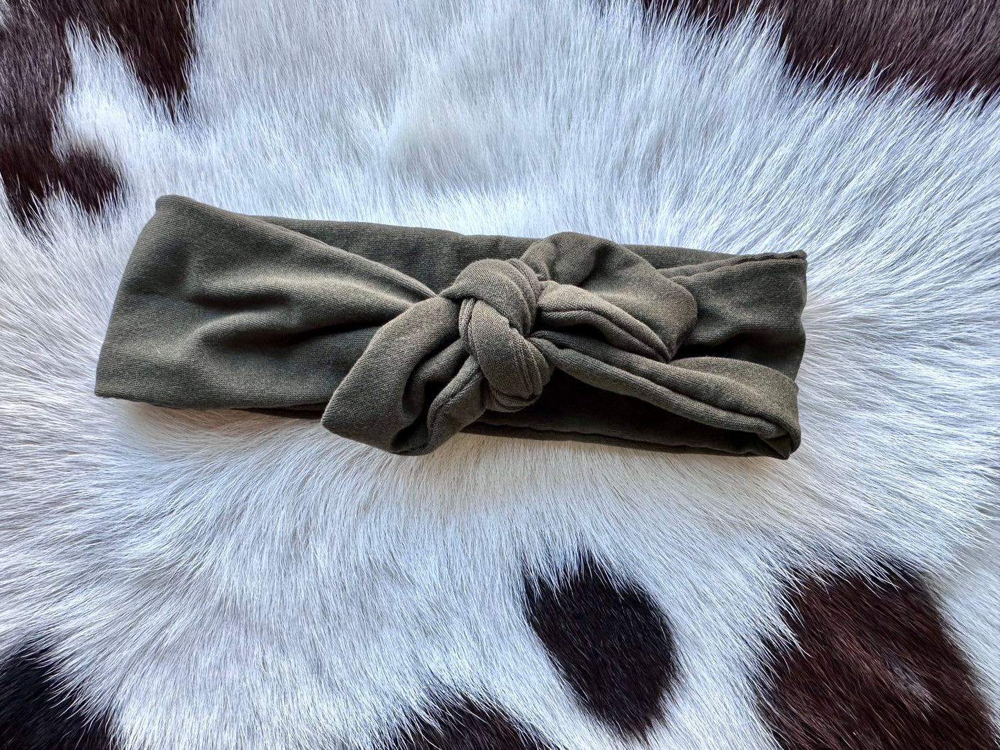 Knot Bow Headband - Olive