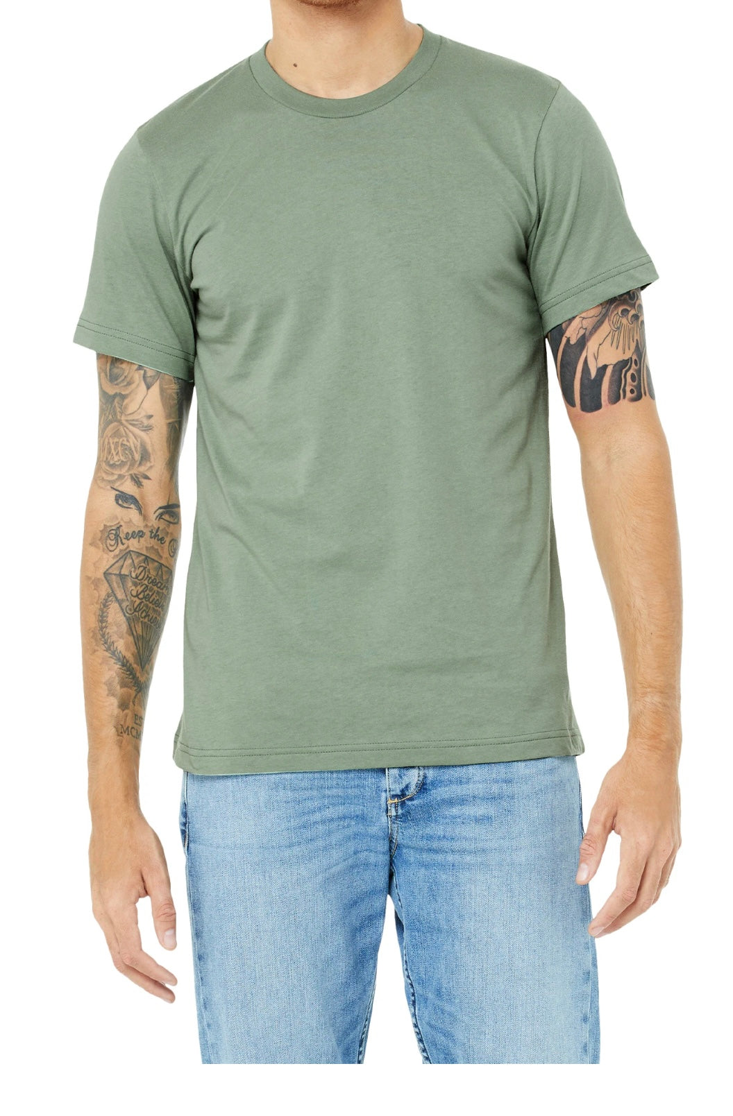 B+C Adult Unisex Jersey Short Sleeve Shirt - Sage
