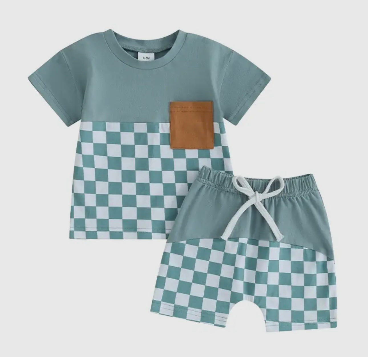 Ombré Check T-Shirt Set