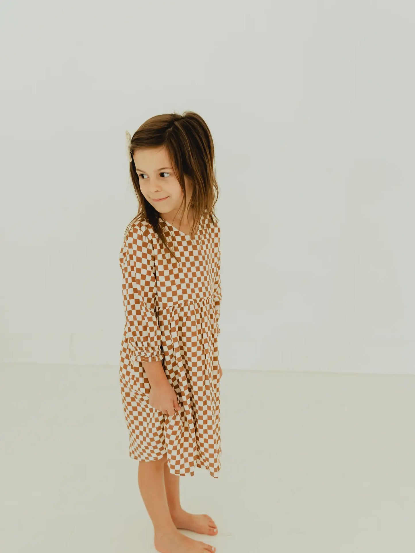 Woven Dress in Checkered