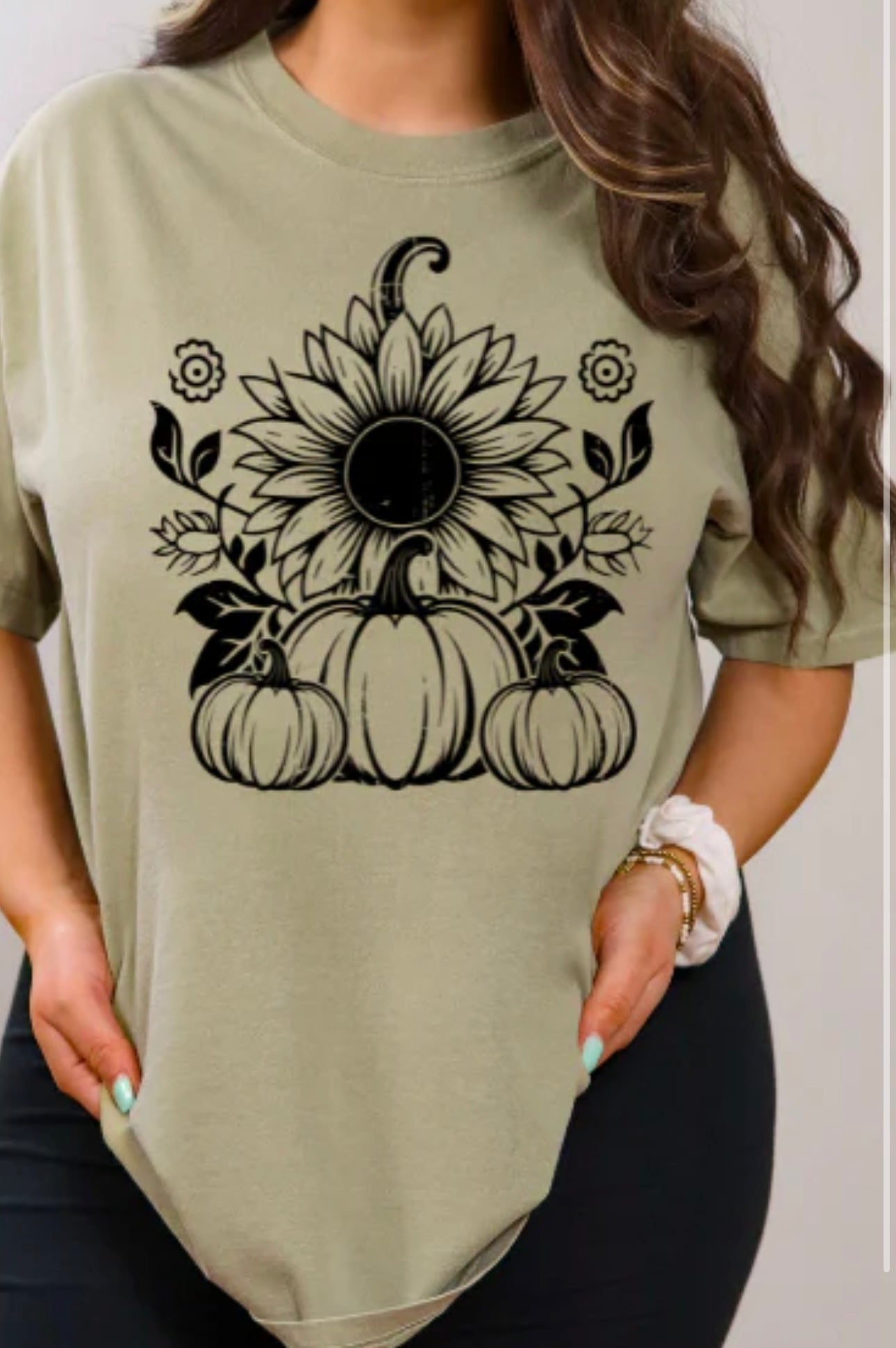 Adult - Screen Print - Pumpkin Sunflower