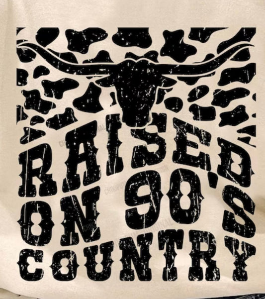 Adult - Screen Print - Raised on 90's Country