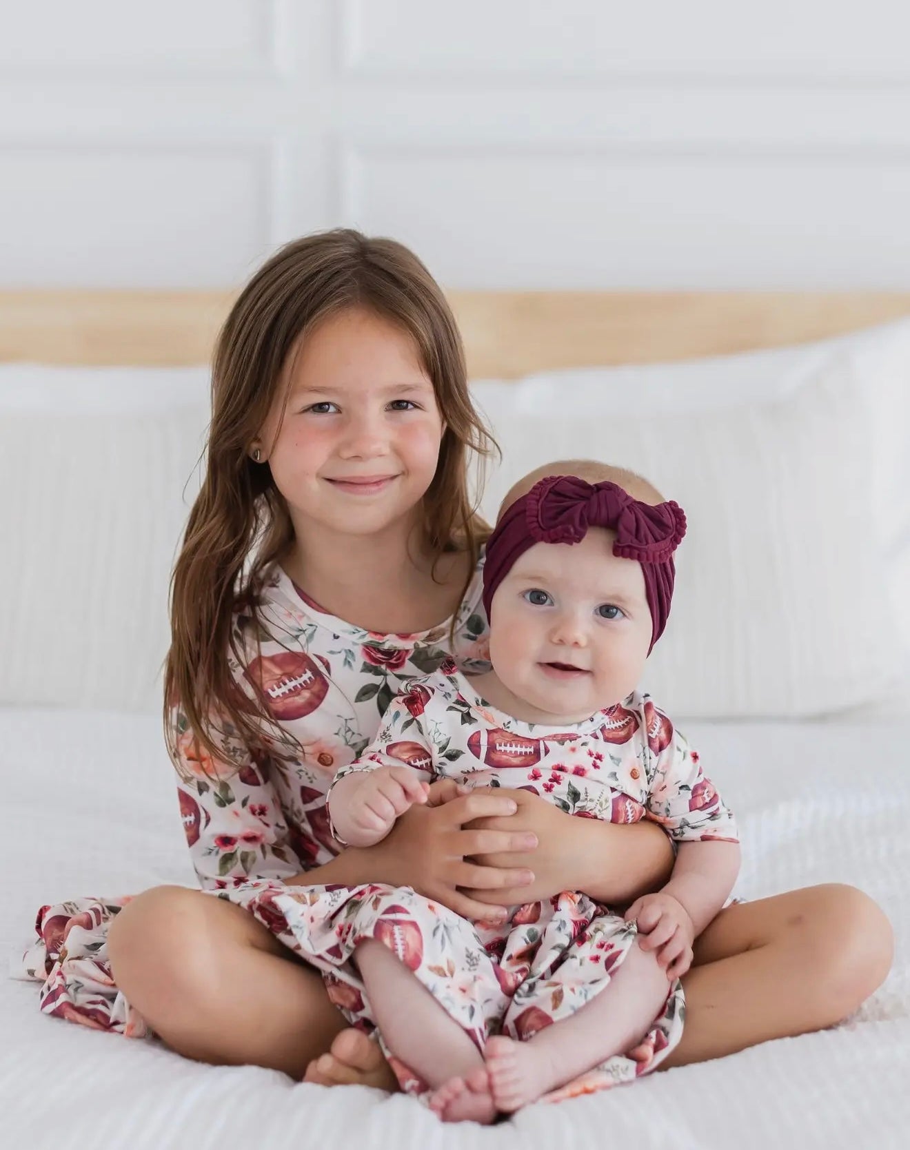 Footballs & Flowers Twirl Dress