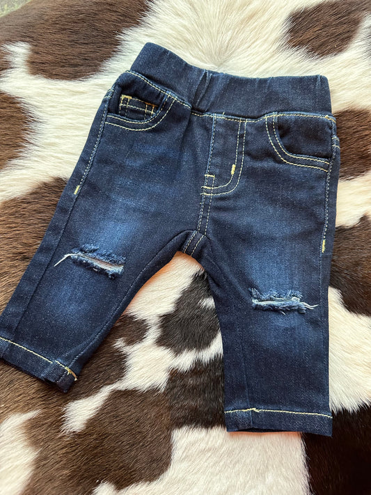 Baby & Kids Denim Jeans in Distressed Dark Wash