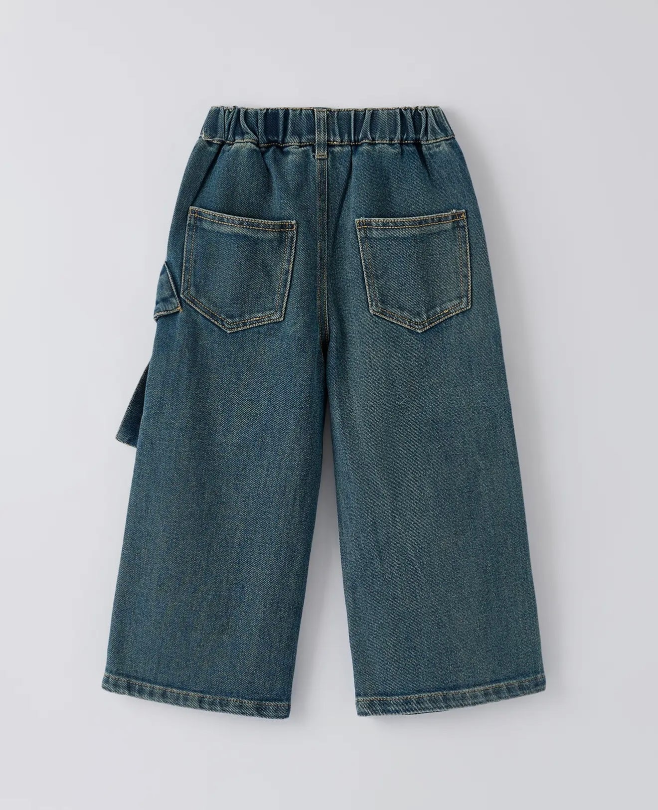 Bow Stretch Wide Leg Girl Jeans