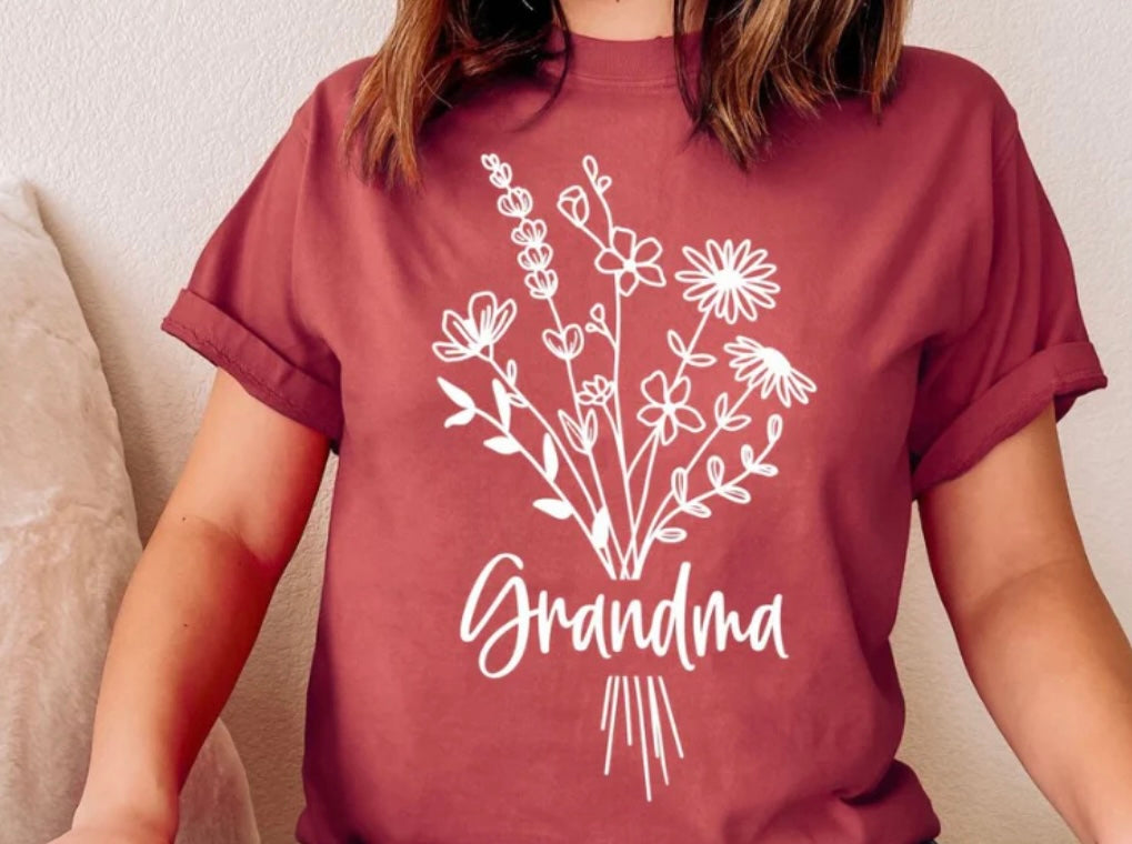 Adult - Screen Print - Grandma Flower