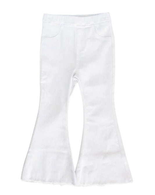 Sophie Denim Bell Bottoms - White