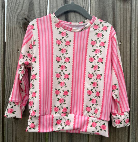 Pink Stripe Crew